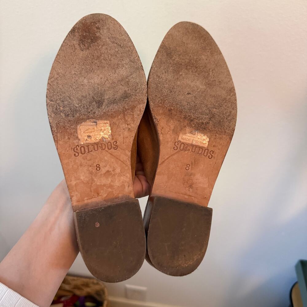 Soludos Leather Suede Venetian Mule Sz 8 C015 - Picture 5 of 5